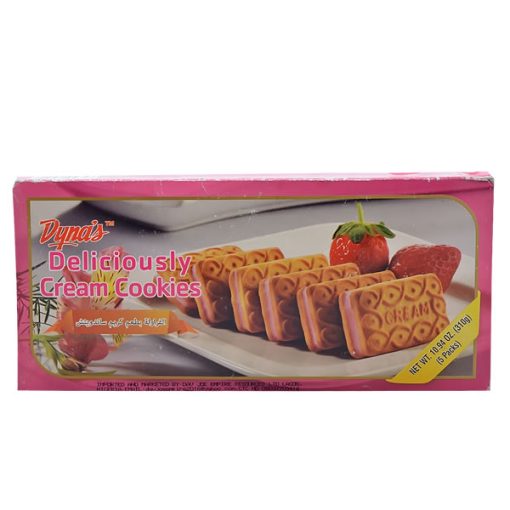 Dynas Deliciously Cream Cookies Strawberry Flavour