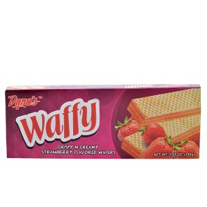 Dynas Waffy Crispy N Creamy Strawberry Flavored Wafers