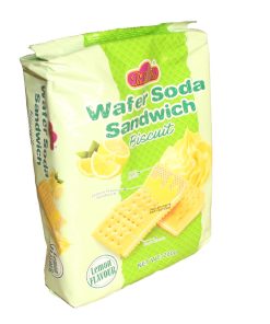Wafer Soda Sandwich Biscuit Lemon Flavour