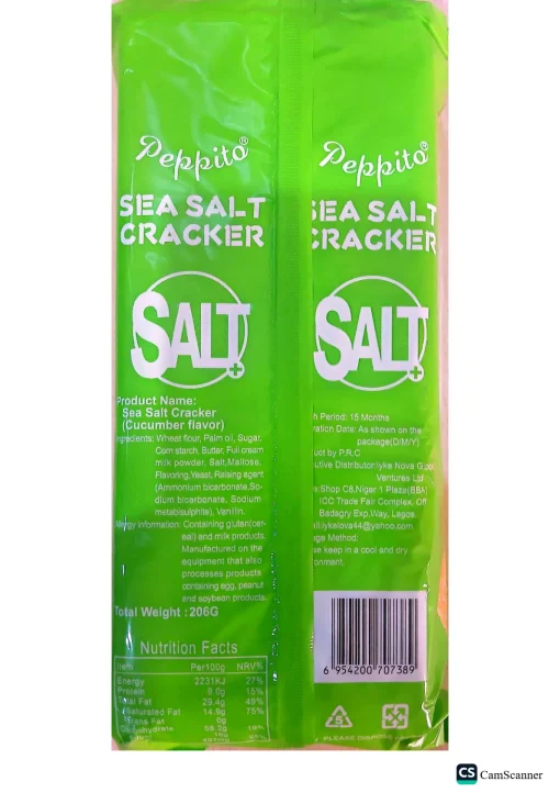 Peppito Sea Salt Cracker (Cucumber flavor)